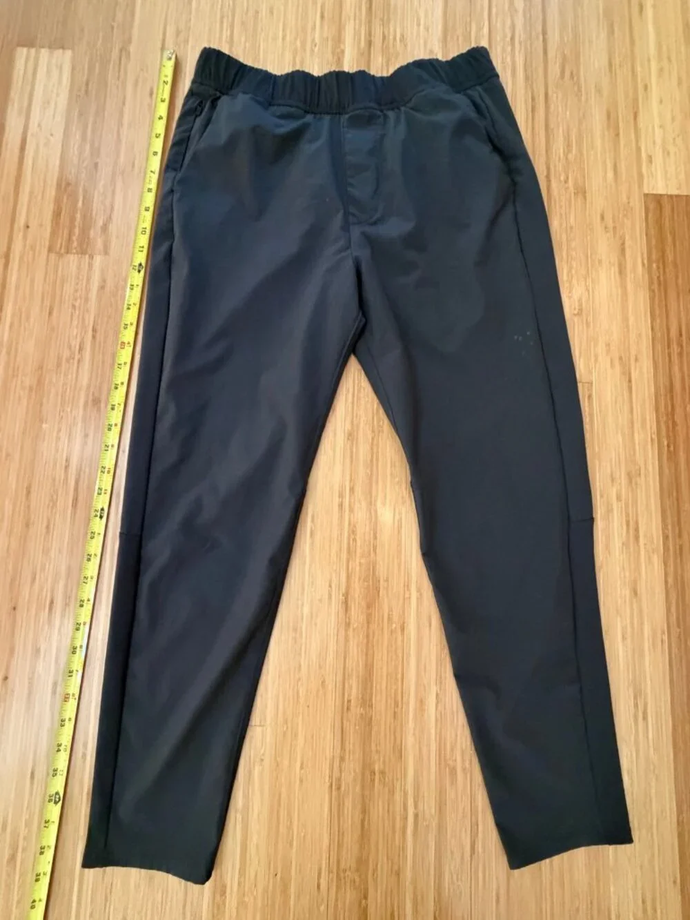 Abercrombie & Fitch Mens Black Stretch Pants Jogger M Zip Pocket Athleisure